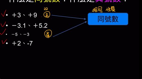 異號數是什麼|什麼是同號數？什麼是異號數